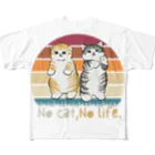 SamezineのNo cat, no life. フルグラフィックTシャツ