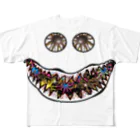 PALA's SHOP　cool、シュール、古風、和風、のdisguised face2 All-Over Print T-Shirt