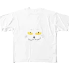 夢みるポンコツの猫の顔 フルグラフィックTシャツ