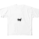 masao_art_lifeのにらむ猫ちゃん All-Over Print T-Shirt