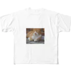 フリー素材おきなわグッズショップのウトウトしてる猫 All-Over Print T-Shirt