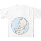 puputakeのお腹の中に赤ちゃんがいますTシャツ フルグラフィックTシャツ