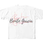 BG FLAMENCOのベニートガルシアサイン入り All-Over Print T-Shirt