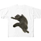 むっちり猫のむっちり丸のお腹ぽっこりむっちり丸 フルグラフィックTシャツ