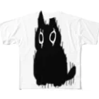 Asteroidのびっくりしたねこ フルグラフィックTシャツ