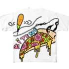 壮平シールのバイトミー ピザＴシャツ All-Over Print T-Shirt