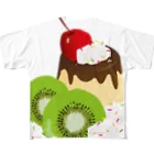 秌藤ちゆのプリン All-Over Print T-Shirt