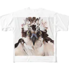 Little_Huge_Wild_Animalsのミサゴ正面画白 フルグラフィックTシャツ