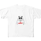 モノクロームスのワルパンダ-パーカーred フルグラフィックTシャツ