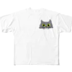 Ku’s family catのMUGI 猫 x Dragonfly All-Over Print T-Shirt