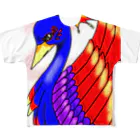 greetenの不死鳥アート  幻想世界 フルグラフィックTシャツ