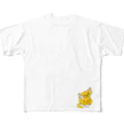 Official GOODS Shopのしあわせを呼ぶ，黄ニャーンコ フルグラフィックTシャツ