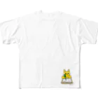Official GOODS Shopのガリバリ受験生ニャーンコ フルグラフィックTシャツ