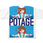 POTAGEのGUN_GIRL【POTAGE.ver】 フルグラフィックTシャツ