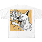リンドメンの爆笑するイヌ フルグラフィックTシャツ