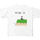 Pioのりくルート(カラー) フルグラフィックTシャツ