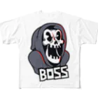 🅱️BOSS_🦉🦉🦉のBOSS スカル フルグラフィックTシャツ