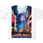 眺街【tiaojie】のvirtual ginza フルグラフィックTシャツ