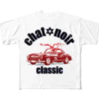 chat noirのchat noir classic series car フルグラフィックTシャツ