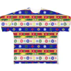 IZANAMI by Akane Yabushitaのチベットのお寺（タルチョー5色） フルグラフィックTシャツ