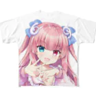 ❛あまね🧠ちゃんぽゆ❜のあまねちゃん顔面T フルグラフィックTシャツ