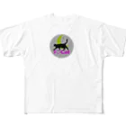 Heartfulの月光猫 フルグラフィックTシャツ