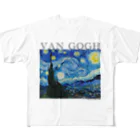 MUGEN ARTのゴッホ / 星月夜　The Starry Night 世界の名画 All-Over Print T-Shirt