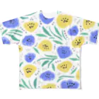 Katie（カチエ）の抽象的な手描きの花柄 All-Over Print T-Shirt