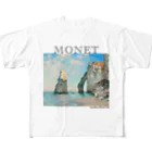MUGEN ARTのモネ　エトルタの断崖  Claude Monet All-Over Print T-Shirt