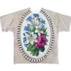 PALA's SHOP　cool、シュール、古風、和風、の花飾り■ All-Over Print T-Shirt