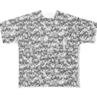 ブラックマンバのコーギープロジェクト/総柄/ホワイト All-Over Print T-Shirt