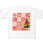 Cicogna（チコーニャ）のpatchwork GIRL All-Over Print T-Shirt