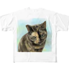 kinako-japanのサビ猫のオペラ座ちゃん フルグラフィックTシャツ