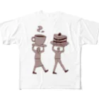 honeycombのカフェきょうだい All-Over Print T-Shirt