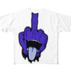 TRAVA design SHOPの挑発（青） フルグラフィックTシャツ