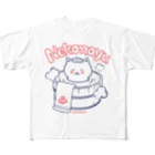 温泉グッズ@ブーさんとキリンの生活のねこの湯 All-Over Print T-Shirt