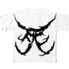 Hachijuhachiの死　DEATH METAL LOGO BLACK All-Over Print T-Shirt