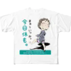 メイプル楓／イラストレーターの【現代社会：その直感の理由】/ Vol019568_suzuri_text All-Over Print T-Shirt