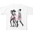 イラストレーターこたけゆか 公式オリジナルグッズのHEY LADIES!  フルグラフィックTシャツ