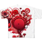 AliceDesignLab.のRed Design  フルグラフィックTシャツ