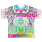 💖宇宙整体♪🌈♪こころからだチャンネル♪💖のrainbow BODY wing 曼荼羅 フルグラフィックTシャツ