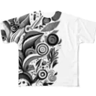 AliceDesignLab.のBlack&White フルグラフィックTシャツ