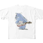にこまんがの guitar cat フルグラフィックTシャツ