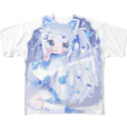 みなづき。の猫耳ヘッドフォンちゃん All-Over Print T-Shirt