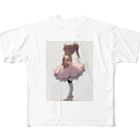 RORONOA/ろろのあのcute ballerina All-Over Print T-Shirt
