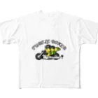 chicodeza by suzuriの亀亀バイカー フルグラフィックTシャツ