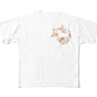 horse-lvの花馬の型抜き柄 フルグラフィックTシャツ