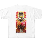 ukeroのフラワーキャット077 All-Over Print T-Shirt