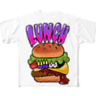 あやしいおばさん くろまめさんのランチ（ポテトのセット） All-Over Print T-Shirt