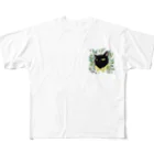kikkutontonのオリーブ畑の黒猫ちゃん All-Over Print T-Shirt